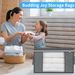 6PCS Non-woven Fabric Clothing Storage Bags, Wardrobe Cotton Quilt Storage Bags, Visible, Portable, And Washable_maomaolike.com