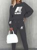 Women's Fashion Street Printed Sweatshirt Set_maomaolike.com
