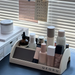 Lipstick Eyeshadow Makeup Brush Storage Integrated Cosmetic Rack High-end Skincare Organizer Box Socialite Style_maomaolike.com