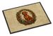 Red Redbone Coonhound Christmas Flowers Doormat Front Door Mat Indoor Outdoor Rugs For Entryway, Non Slip Washable Low Pile, 24H X 36W_maomaolike.com