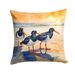 Oystercatchers Foraging Throw Pillow Machine Washable, Indoor Outdoor Decorative Pillow For Couch, Bed Or Patio, 18Hx18W_maomaolike.com