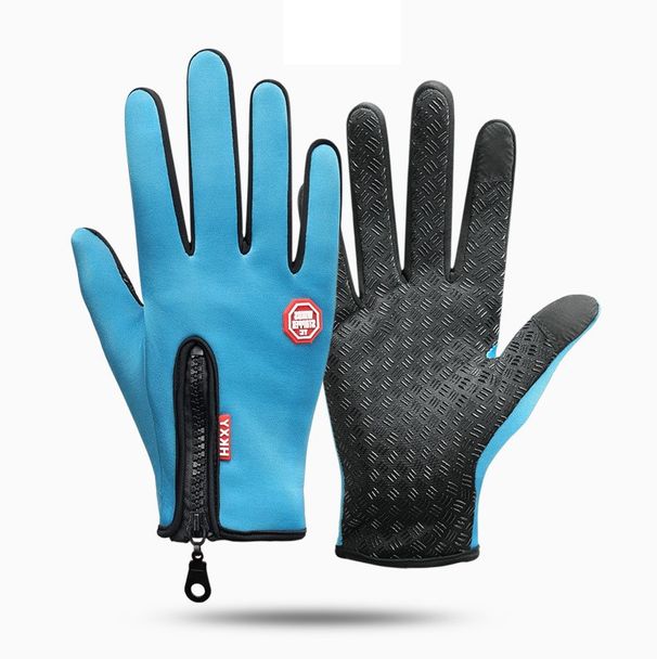Outdoor sports gloves full finger autumn and winter touch screen non slip waterproof windproof fleece warm ski mountaineering riding gloves_maomaolike.com