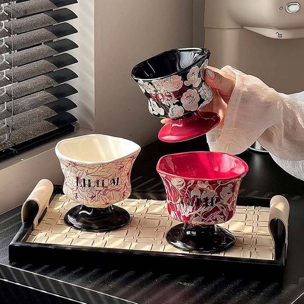 New Light Luxury High-end Handy Cup Multi-purpose Tea Drinking Set High Temperature Fired Underglaze Colored Ceramic Cup_maomaolike.com