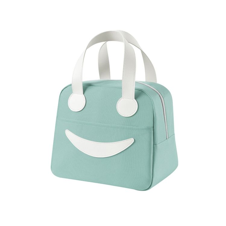 Smile Lunch Bag With Handles For Outdoor Picnic_maomaolike.com