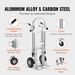 VEVOR Aluminum Folding Hand Truck, 4 In 1 Design 1000 Lbs Capacity, Heavy Duty Industrial Collapsible Cart, Dolly Cart With Rubber Wheels For Transport And Moving In Warehouse, Supermarket, Garden_maomaolike.com
