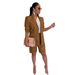 Women's Clothing suit jacket shorts suit OL office commuting solid color spring and autumn_maomaolike.com