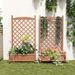 Raised Garden Bed With Trellis 2 Pack, Outdoor Wooden Planter Box & Plant Stand With Climbing Racks_maomaolike.com