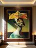 Surrealist-style Figures, Stream-of-consciousness Expression, Realist Techniques, Geometric Origami Structures, Abstract Geometry, Absurd Aesthetics_maomaolike.com
