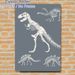 Dinosaur Skeleton Themed Painting Poster, Monochrome Sketch-style Dinosaur Skeletons Poster, Stylish Paleontology-inspired Decor Ideal For Study_maomaolike.com