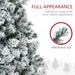 9ft Tall Prelit Artificial Christmas Tree Holiday Décor With 1868 Snow Flocked Branches, 600 Warm White LED Lights, Auto Open, Green_maomaolike.com