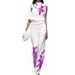 Women's Clothing Stylish commuter sleeveless printed turtleneck suit_maomaolike.com