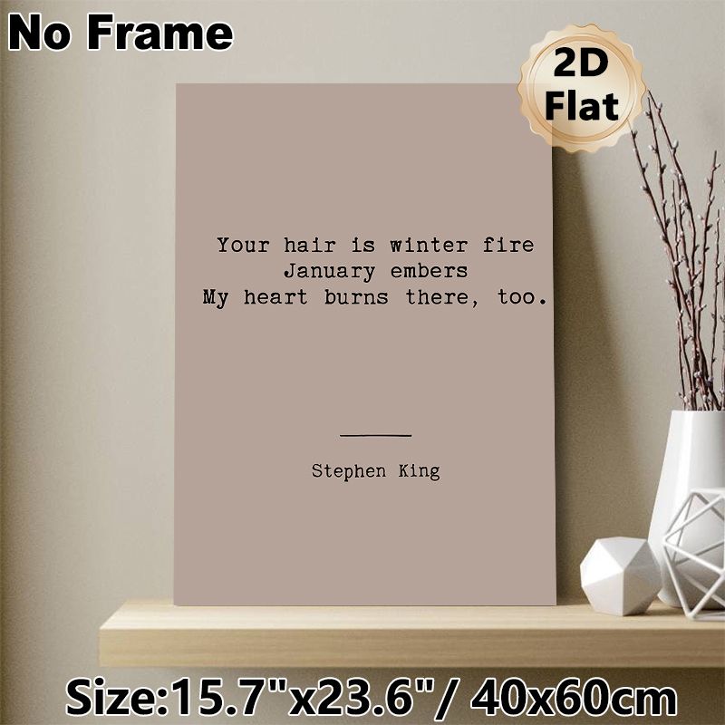 Romantic Poetic Verse Painting Poster, Minimalist Muted Taupe Text Art Poster, Warm Heartfelt Literary Lines Ideal For Bedroom, Living Room Wall Decor_maomaolike.com