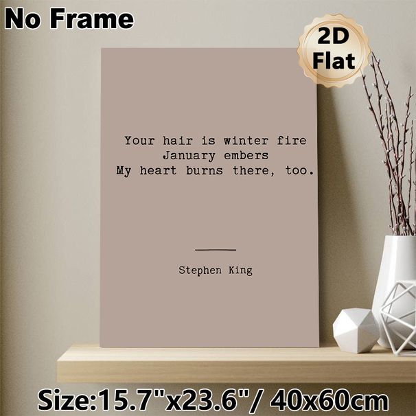 Romantic Poetic Verse Painting Poster, Minimalist Muted Taupe Text Art Poster, Warm Heartfelt Literary Lines Ideal For Bedroom, Living Room Wall Decor_maomaolike.com