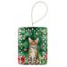 Bengal Cat By The Christmas Tree Porcelain Ornament Christmas Tree Hanging Decorations For Home Christmas Holiday, Rectangle, Gift, Multicolor_maomaolike.com
