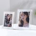 Transparent Glass Display Stand Empty Simple Crystal High-End Photo Frame_maomaolike.com