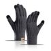 Winter warm touch screen wool double thickened outdoor Arctic fleece lining knit gloves_maomaolike.com
