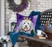 Old English Sheepdog King Of Mardi Gras Throw Pillow Machine Washable, Indoor Outdoor Decorative Pillow For Couch, Bed Or Patio, 18Hx18W_maomaolike.com