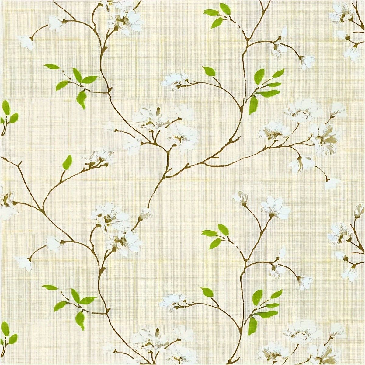Japanese Style Princess Room Pastoral Vine Flower Restaurant TV Background Self-Adhesive PVC Wallpaper Wall Sticker_maomaolike.com