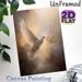Peace Dove Painting Poster, Soft-toned Realistic Flying Dove With Olive Branch Poster, Serene Tranquil Artwork To Bring Calm Atmosphere, Ideal For_maomaolike.com