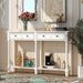 Console Table Sofa Table Easy Assembly With Two Storage Drawers And Bottom Shelf For Living Room,Entryway_maomaolike.com