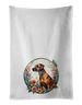 Rhodesian Ridgeback And Flowers Kitchen Towel Set Of 2 White Dish Towels Decorative Bathroom Hand Towel For Hand, Face, Hair, Yoga, Tea, Dishcloth, 19 X 28", White_maomaolike.com