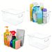 clear Pantry Organizer Bins, Plastic Containers With Handle For Kitchen,Freezer,Cabinet,Closet,Bathroom Under Sink Storage_maomaolike.com