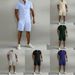 Men's Polo Casual Loose Short Sleeve Shorts Tracksuit_maomaolike.com