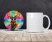 Hippie Animal Stag Deer Large Sandstone Coasters Pack Of 4 Absorbent Round Coasters Decor Gifts For Men Or Women, 4 In, Multicolor_maomaolike.com