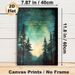 Starry Forest Inspirational Quote Painting Poster, Serene Watercolor-style Starry Night Pine Forest Poster, Thought-provoking Motivational Quote Decor_maomaolike.com