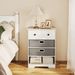 4-Drawer Dresser Modern Chest Storage Organizer With Open Shelves_maomaolike.com