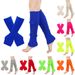 Unisex Glove leg set Knitted wool gloves warm leg warmers Boot sets fluorescent color stocking socks_maomaolike.com