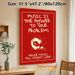 House Music Themed Painting Poster, Vibrant Red Minimalist Style Poster, Inspiring Music Quote With DJ Graphic, Ideal For Music Studio, Living Room_maomaolike.com