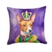 Basenji King Of Mardi Gras Throw Pillow Machine Washable, Indoor Outdoor Decorative Pillow For Couch, Bed Or Patio, 18Hx18W_maomaolike.com
