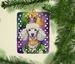 White Poodle King Of Mardi Gras Porcelain Ornament Christmas Tree Hanging Decorations For Home Christmas Holiday, Rectangle, Gift, Multicolor_maomaolike.com