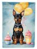 Miniature Pinscher Happy Birthday House Flag Large Porch Sleeve Pole Decorative Outside Yard Banner Artwork Wall Hanging, Polyester, House Size, Multicolor_maomaolike.com