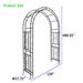 Metal Garden Arch L59'' X W17.71'' X H90.55'' Climbing Plants Support Rose Arch Outdoor Black_maomaolike.com