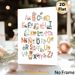 Spanish Alphabet Painting Poster, Vibrant Playful Illustrated Spanish Alphabet Poster, Educational Design To Support Language Learning Suitable For_maomaolike.com