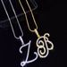 Fashion 26 Cursive Initial Letter Zircon Pendant For Women Shiny Crystal Alphabet Rope Chain Necklace Hip Hop Jewelry_maomaolike.com