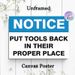 Tool Organization Notice Painting Poster, Bold Clear Typographic Poster, Reminds Users To Return Tools To Proper Spots, Ideal For Workshop And Garage_maomaolike.com
