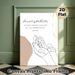Islamic Quran Verse Painting Poster, Minimalist Line-art Praying Hands & Neutral Tone Poster, Inspirational Religious Scripture Decor For Home, Prayer_maomaolike.com