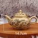 Brass Dragon And Phoenix Small Office Home Retro Fish Mouth Spout Rotating Teapot Stress Relief Artifact Metal Craft_maomaolike.com