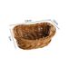 Rattan Small Creative Plate Snack Storage Basket Yuanbao Shape Handwoven Fruit Melon Seeds_maomaolike.com