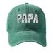 Unisex Hat Embroidery PAPA Fishing Wash Baseball Cap Outdoor sun protection soft hats for men and women_maomaolike.com