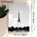 Riga Radio Tower Painting Poster, Monochrome Minimalist Architectural Scene Poster, Sleek Urban Landmark Artwork Ideal For Living Room And Office Wall_maomaolike.com