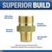 ESSENTIAL WASHER 3/8'' NPT Male To M22 14mm Adapter Male | Power Washer Coupling | Pressure Washer Adapter | Brass Male Pipe Thread 4500 PSI | 2 Pack_maomaolike.com