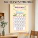 Weight Loss Tracker Painting Poster, Soft Watercolor Floral Poster, Daisy-adorned Heart Grid Design To Track Weight Loss Progress, Ideal For Home_maomaolike.com