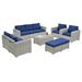 10 Piece PE Rattan Patio Furniture Set, Sectional Sofa Set, Outdoor Patio Furniture Set With Cushions & Tempered Glass Coffee Table_maomaolike.com