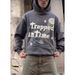 Women's Clothing high street hip hop Travis retro distressed trapped in time foam printed hoodie sweatshirt_maomaolike.com