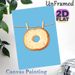 Bagel Themed Painting Poster, Whimsical Cartoon-style Bagel Clipped On Rope Poster, Playful Food-inspired Decor Ideal For Kitchen And Dining Area_maomaolike.com