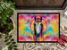 Hippie Animal Horse Doormat Front Door Mat Indoor Outdoor Rugs For Entryway, Non Slip Washable Low Pile, 24H X 36W_maomaolike.com